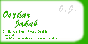 oszkar jakab business card